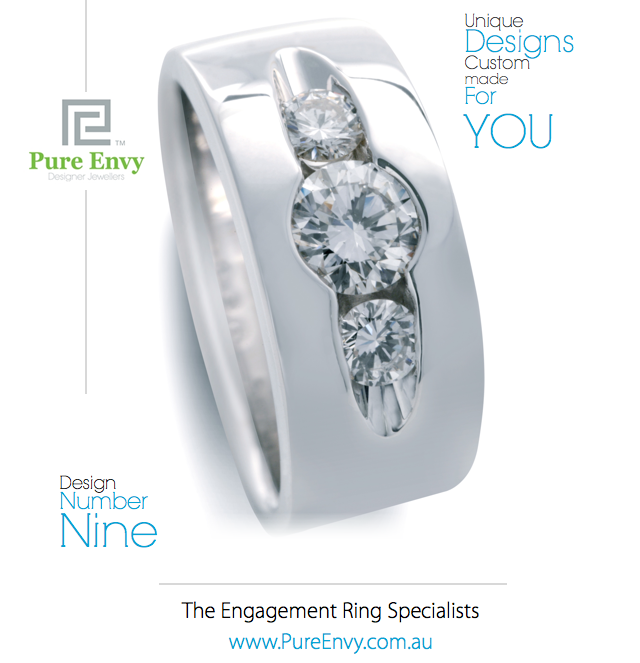 Trilogy Commitment Ring Design #9, by Pure Envy