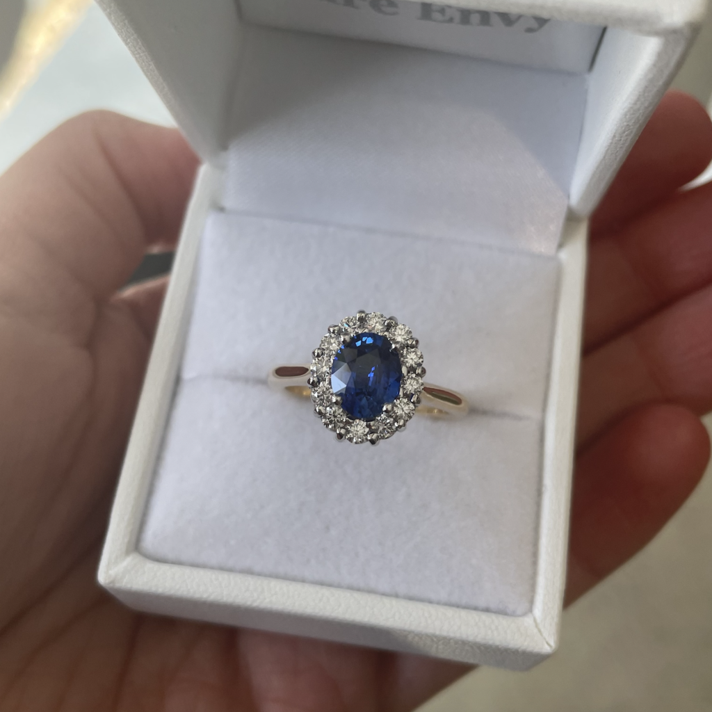 image of a sapphire engagement rings